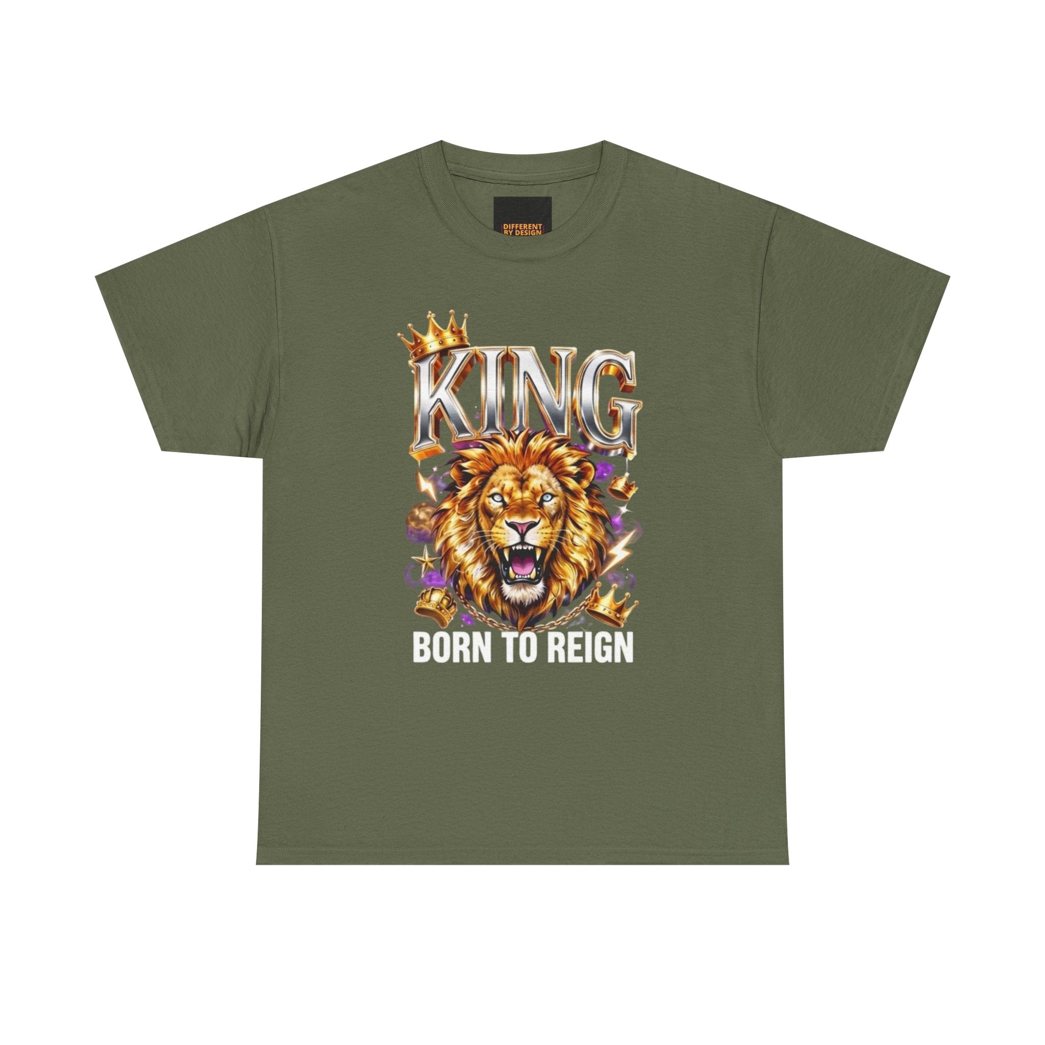 King Lion T-Shirt — Bold Crowned Lion Graphic Tee