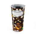 20oz Composition Book Tumbler – Cute Black Girl with Daisies Travel Cup