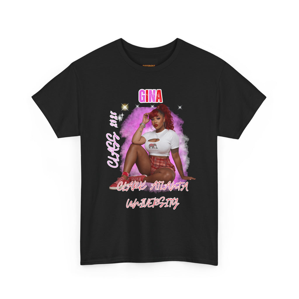Gina Retro Pinup Tee – Cute Latina University Graphic T-Shirt