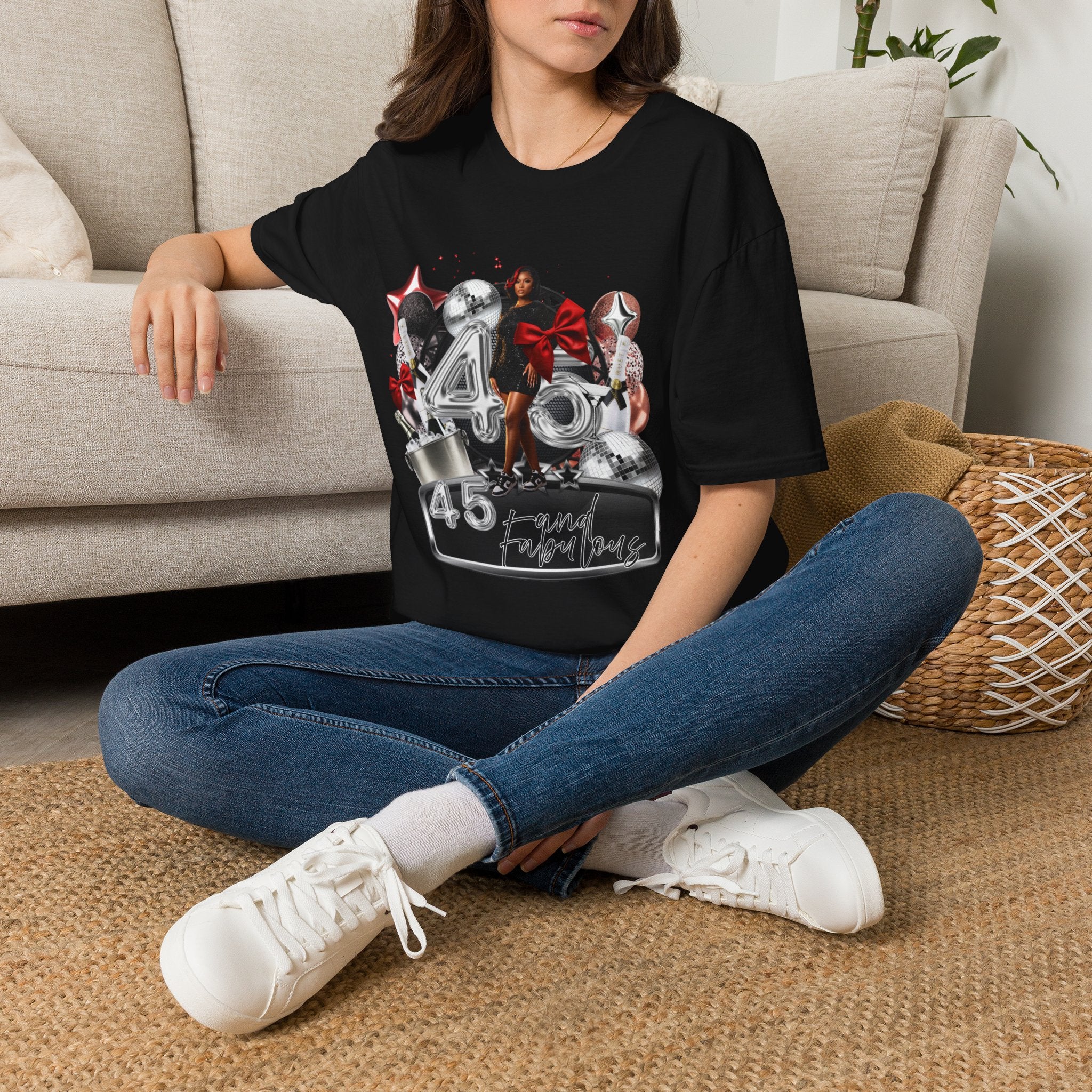 40th Birthday Celebration T-Shirt — '40 & Fabulous' Party Design