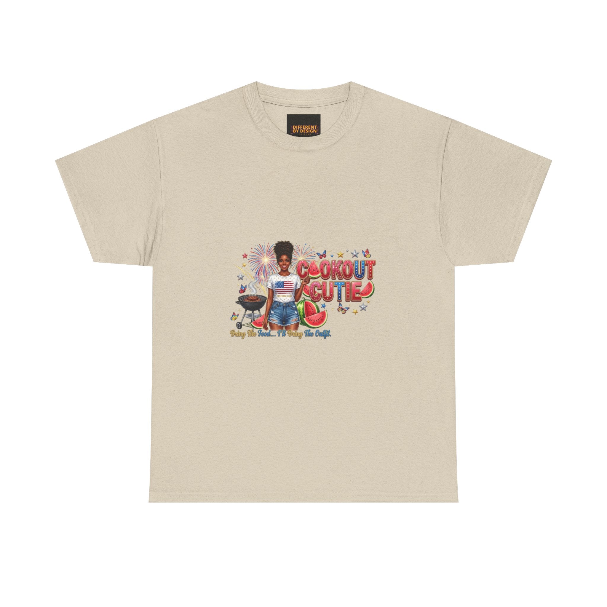 Cookout Cutie T-Shirt – Black Girl BBQ Party Graphic Tee