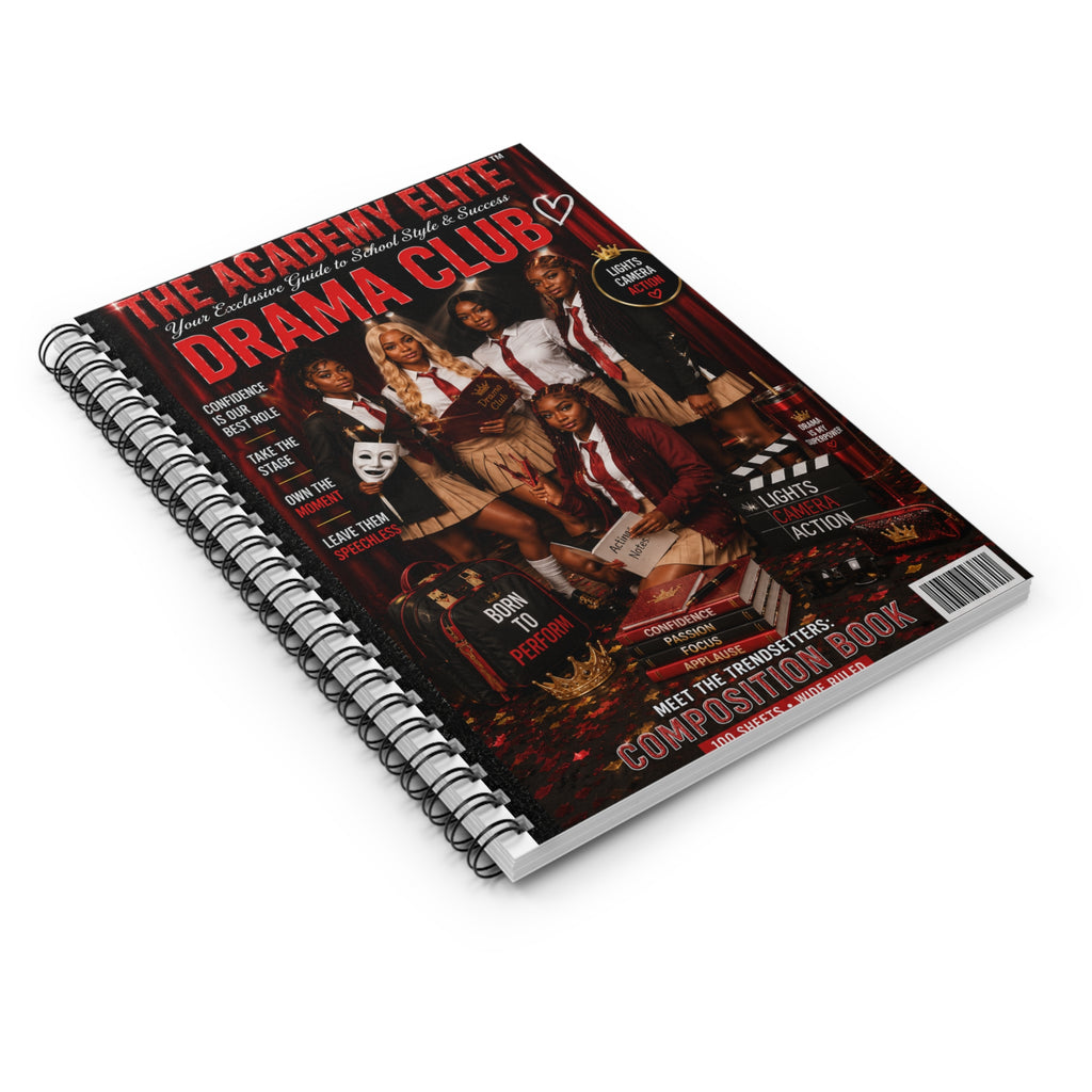 Drama Club Spiral Notebook — 'The Academy Elite' Composition Book for Students & Performers