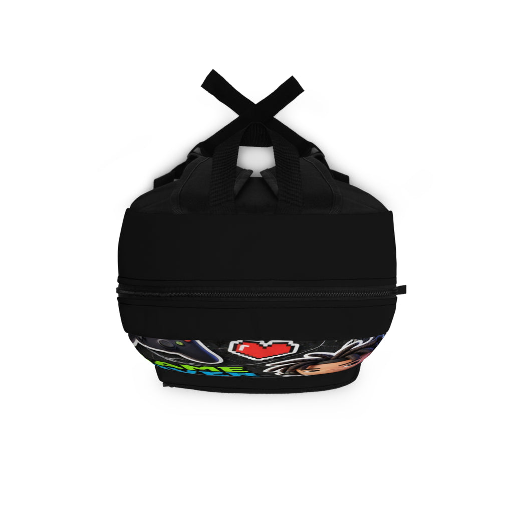 Gaming Backpack — Personalized "Game Over" Gamer Kids School Bag (Name: Trevor)