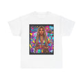Afro Goddess Portrait Tee — Colorful Empowerment Graphic T-Shirt