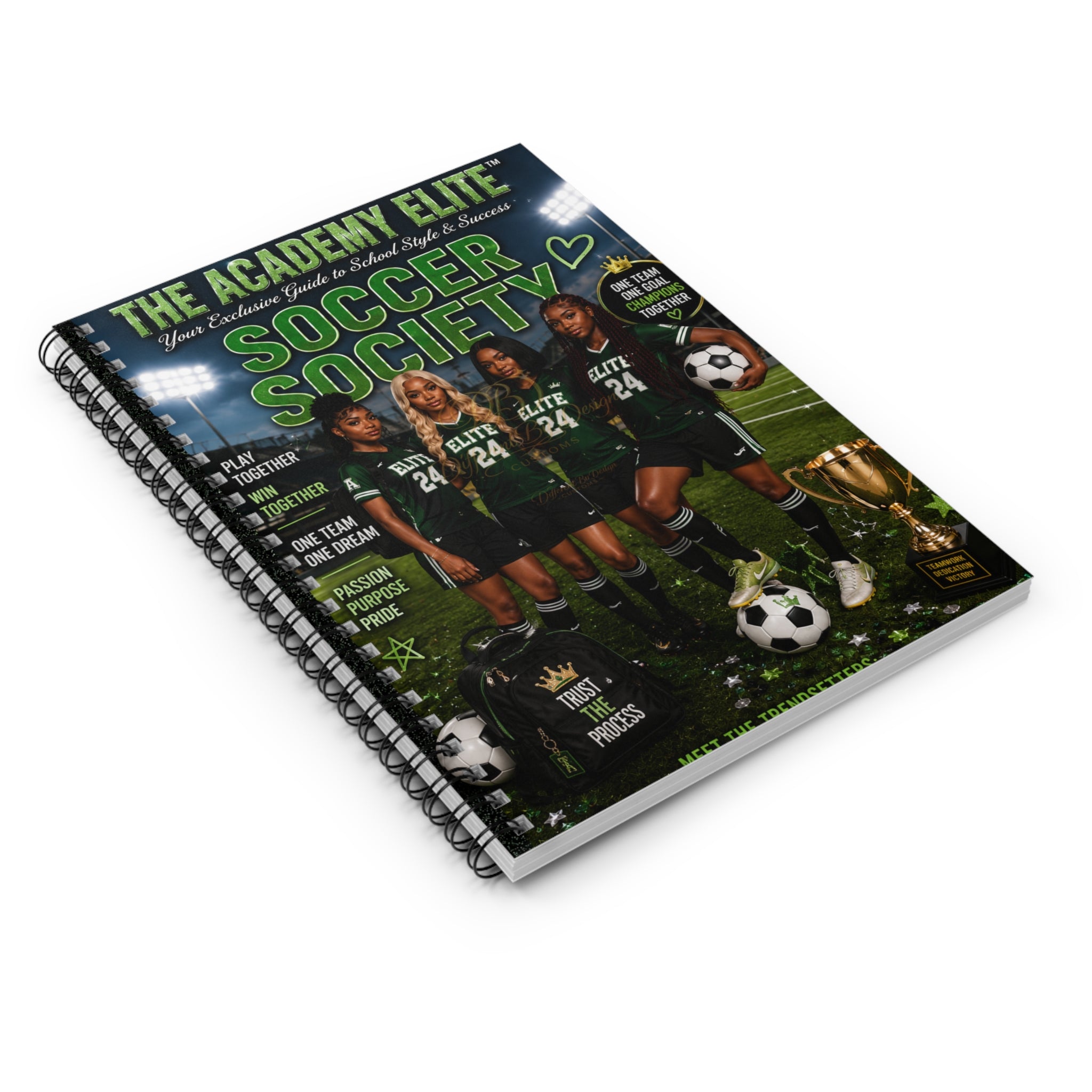 Soccer Society Spiral Notebook — The Academy Elite Team Journal