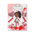 Cute Strawberry Sassy Girl Softcover Journal — "Sweet Sassy" Composition Notebook