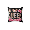 Queen Decorative Pillow — Rose Crown Accent Pillow for Her