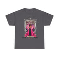 Favored & Faithful Graphic Tee — Pink Gothic Woman Illustration