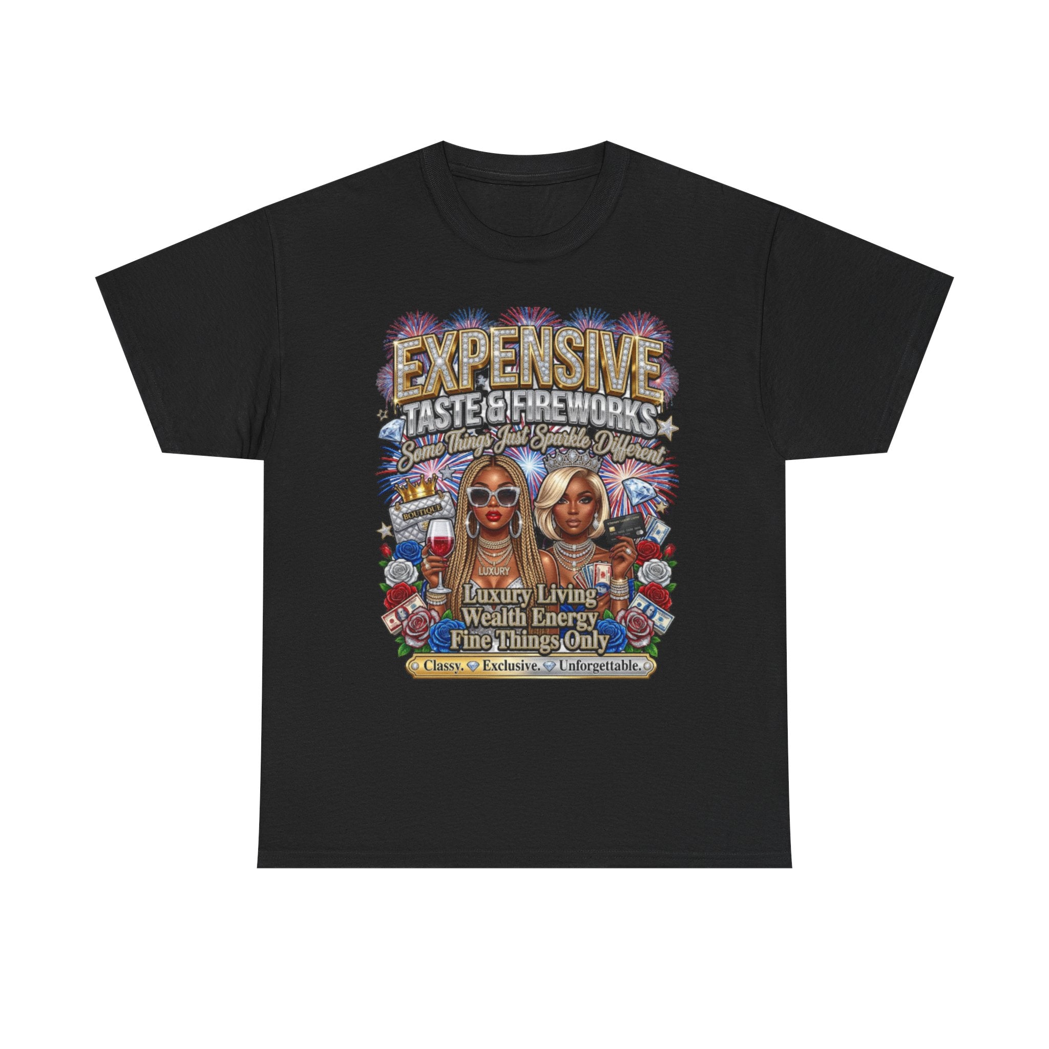 Expensive Taste Graphic Tee — Luxury Living, Wealth Energy Tee
