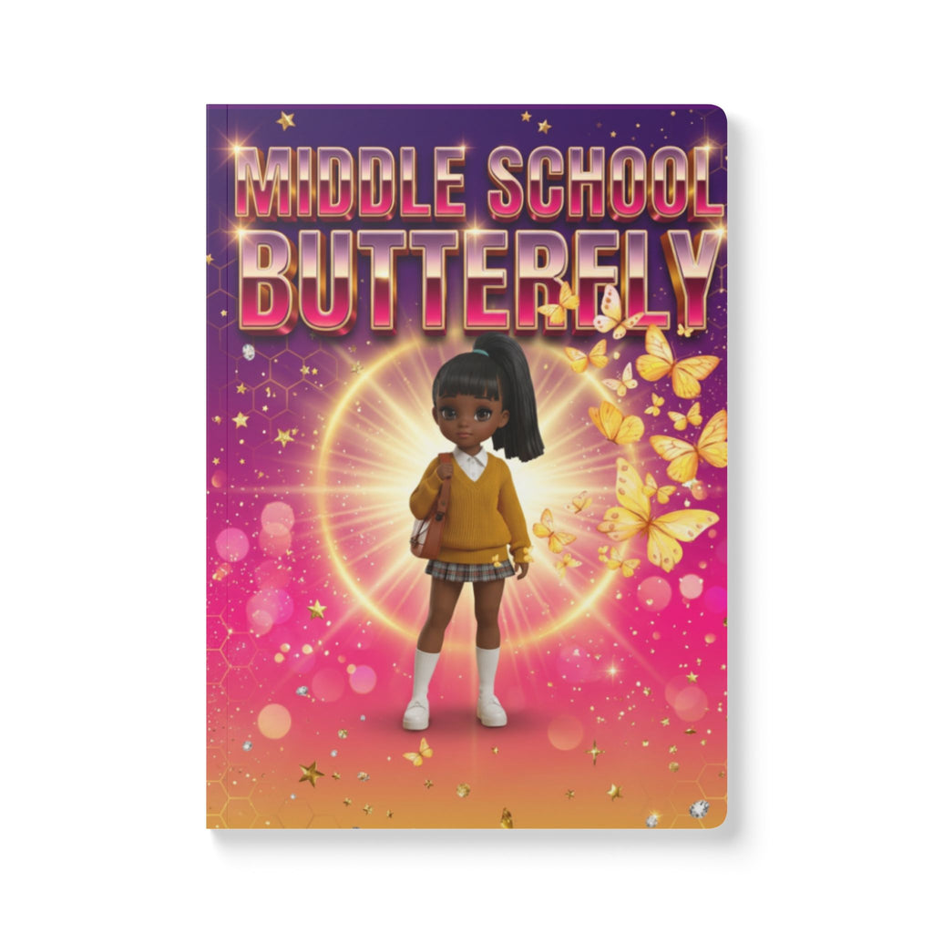 Middle School Butterfly Softcover Journal — Cute Inspirational Notebook for Girls