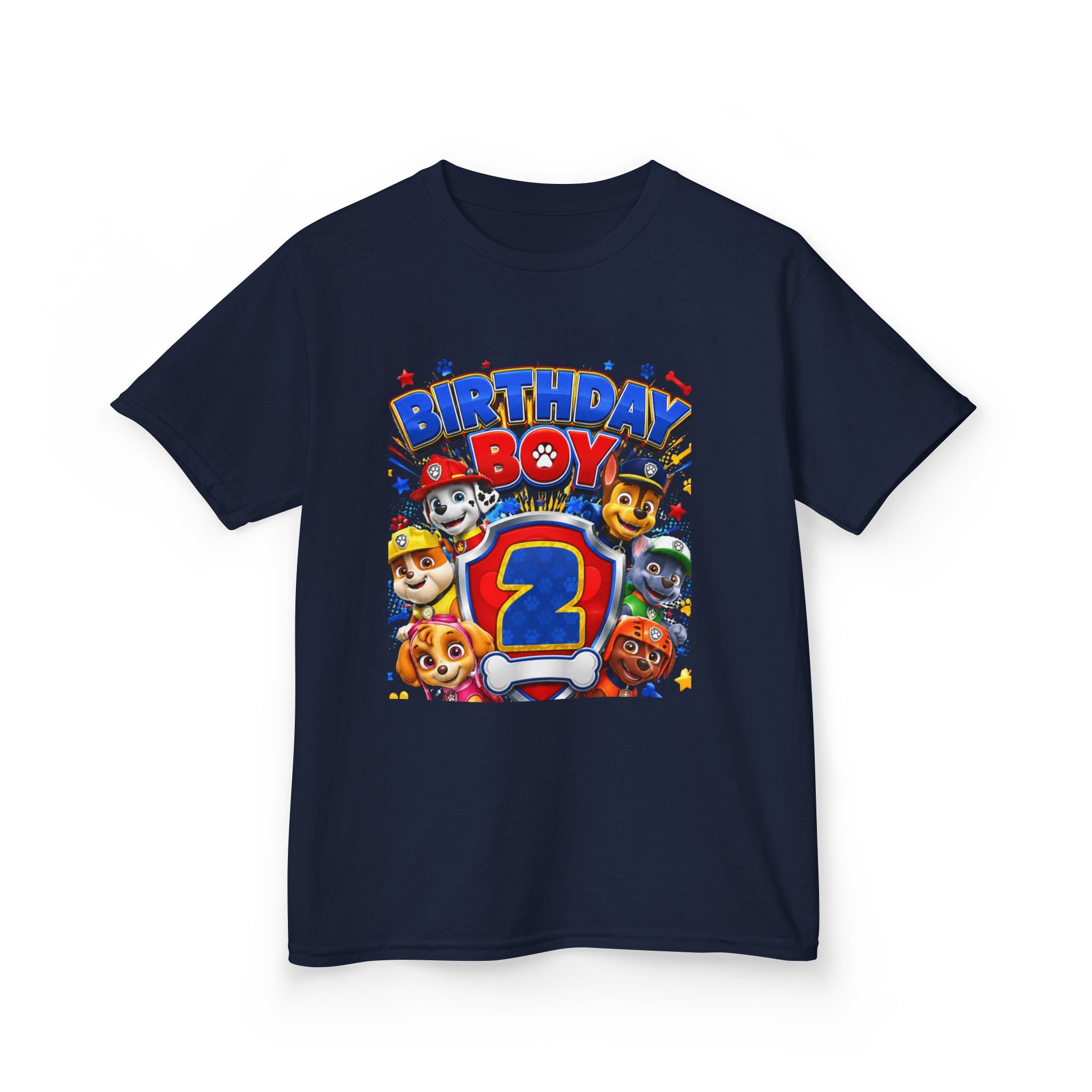 Kids Tee — Birthday Boy 2nd Birthday Character Party Shirt