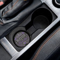 Soapstone Car Coaster — "Blessed & Beautiful" Purple Crown Rhinestone Design