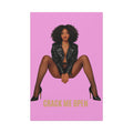 Canvas Art — "Crack Me Open" Afrocentric Pinup on Pink