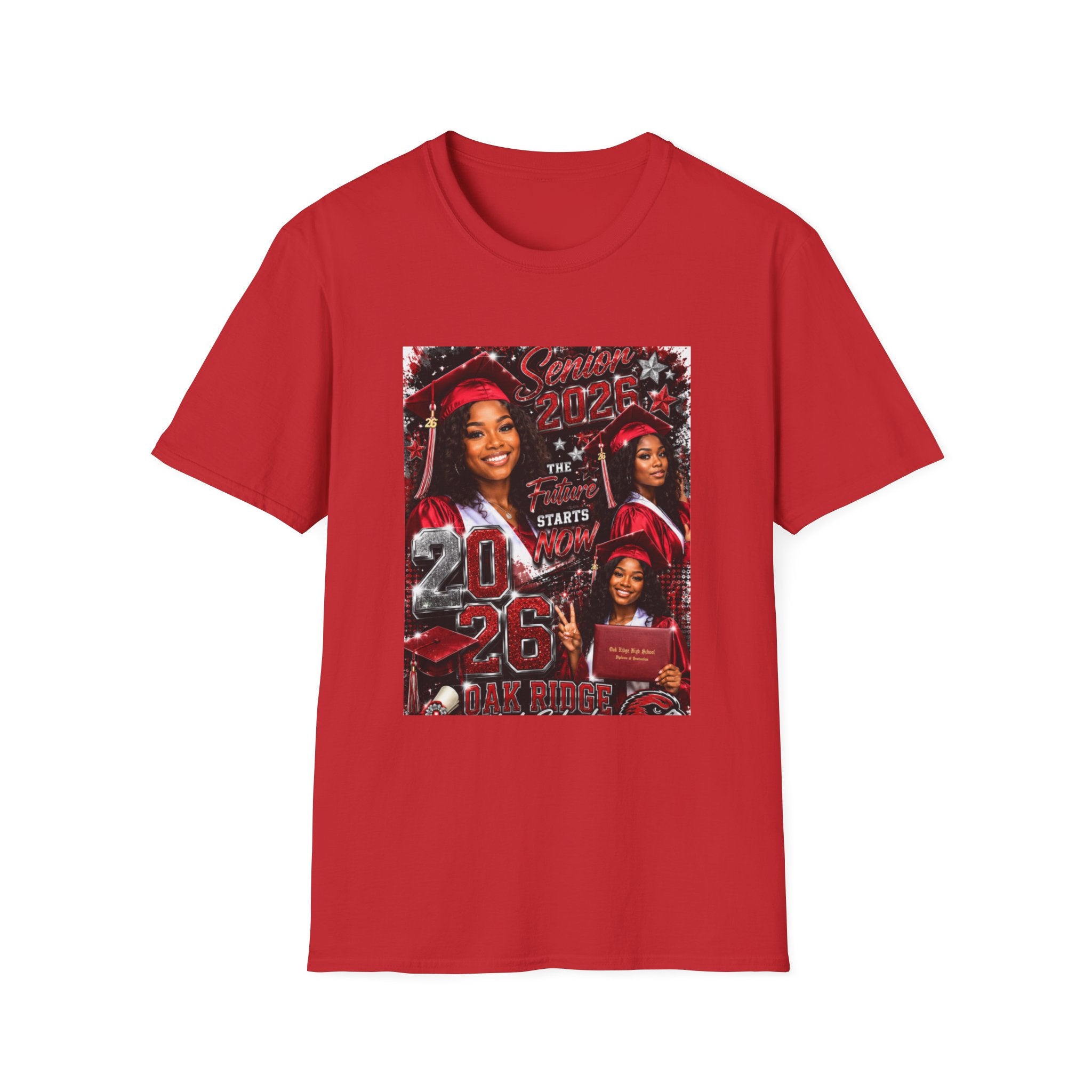 Senior 2026 Graduation T-Shirt — "The Future Starts Now" Cap & Gown Design