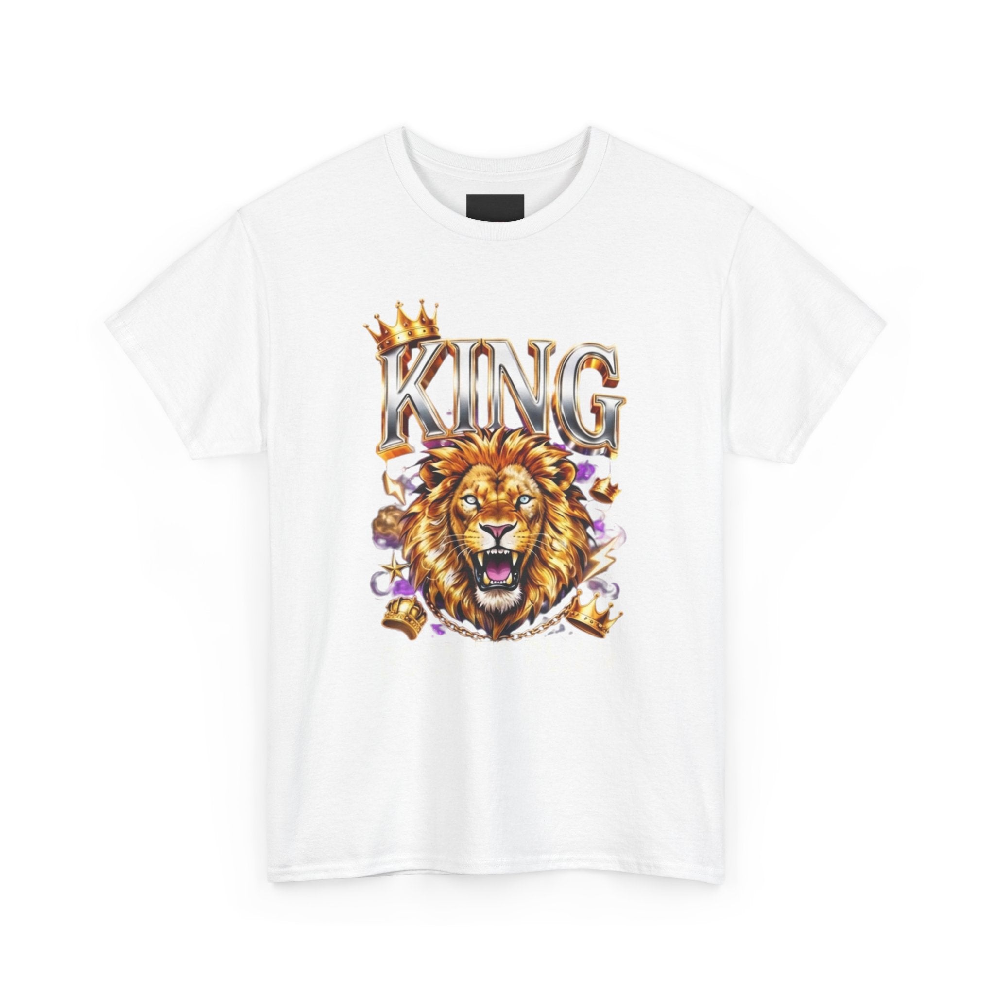 King Lion T-Shirt — Bold Crowned Lion Graphic Tee