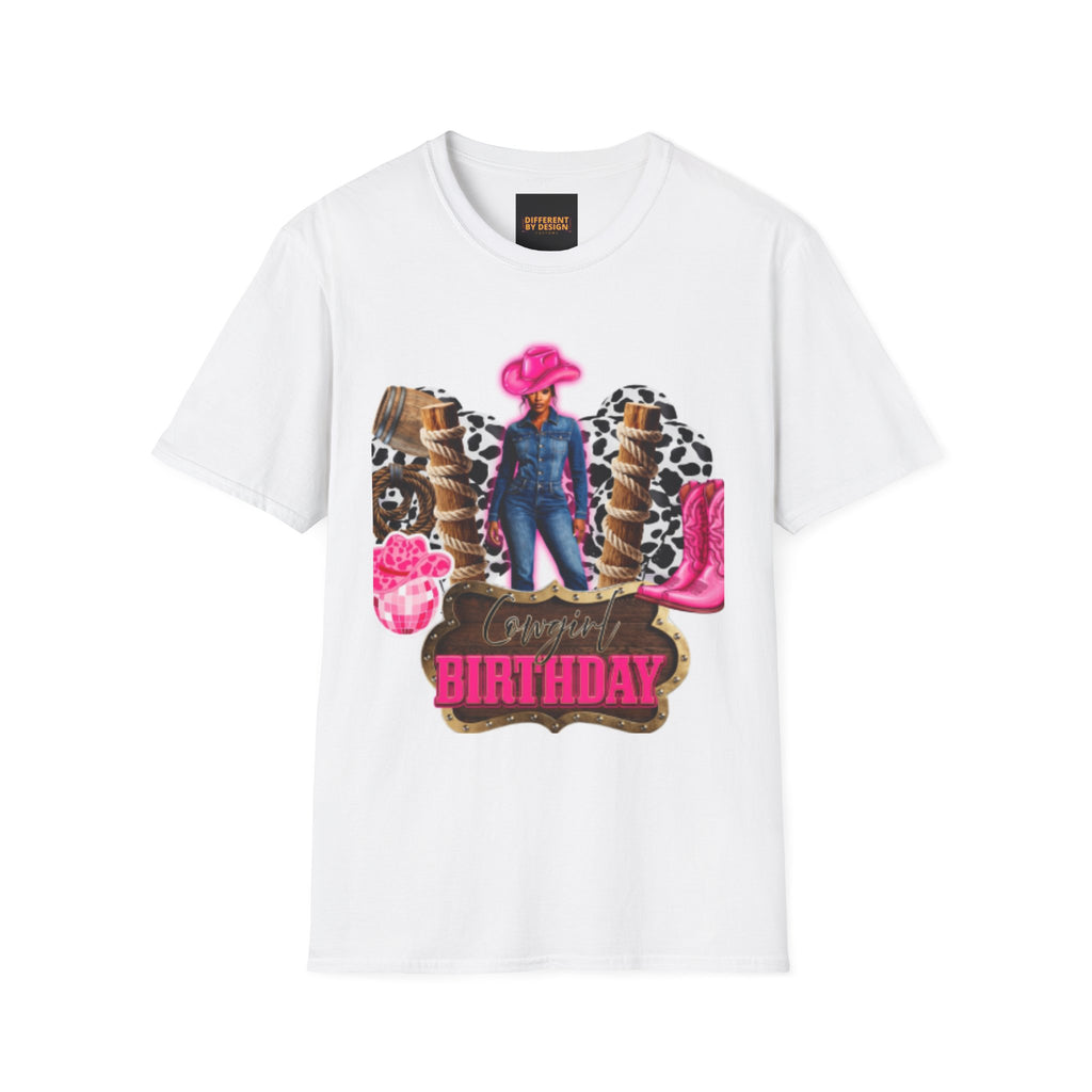 Cowgirl Birthday T-Shirt — Pink Hat Rodeo Tee