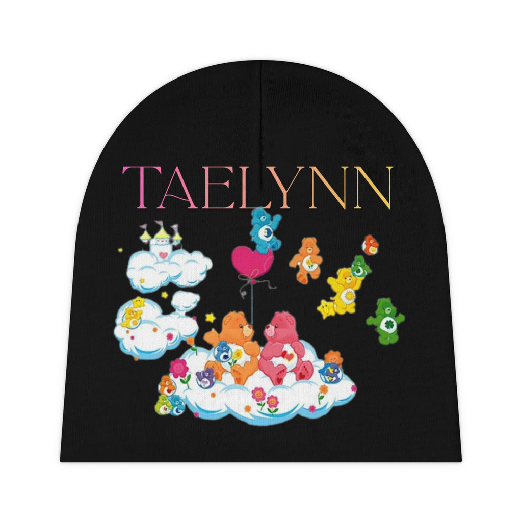 Personalized Care Bears Baby Beanie – Name “TAELYNN” Cute Cloud Nursery Hat