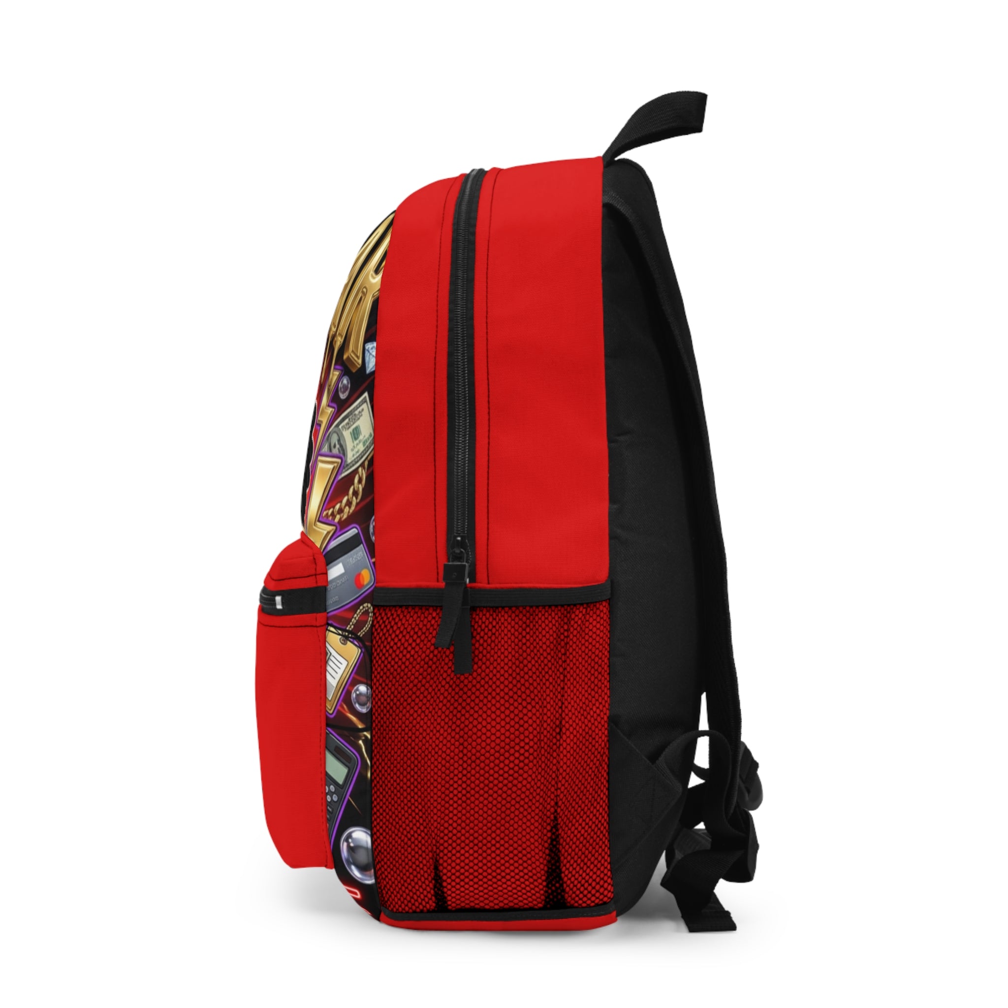 Personalized 'SCHOLAR' Red Backpack — Custom Name Kendra, Motivational Student Bookbag