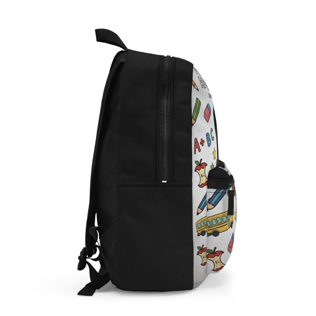 Personalized Kids Backpack — "My School Adventures" Composition Book Design (Custom Name)