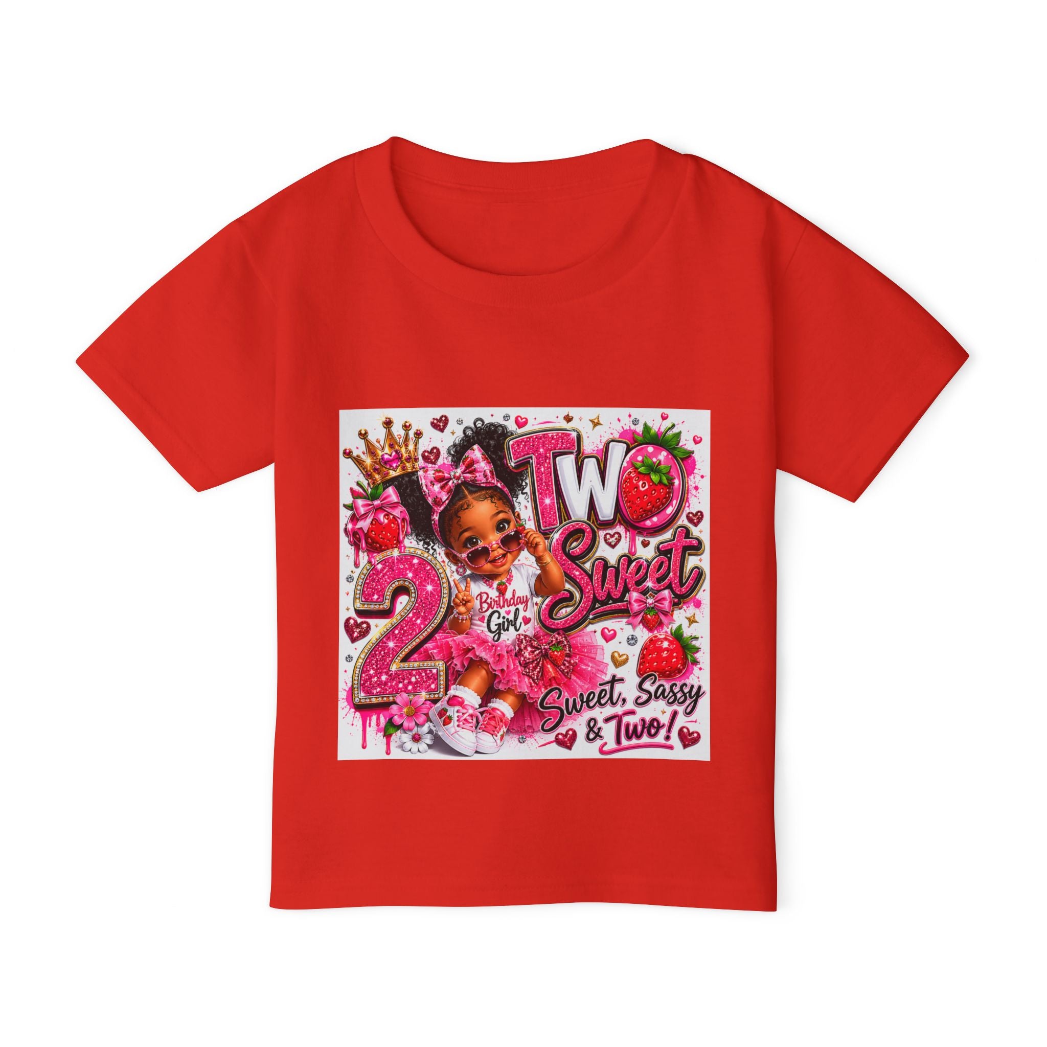 Toddler T-Shirt — "Two Sweet" 2nd Birthday Pink Princess Tee