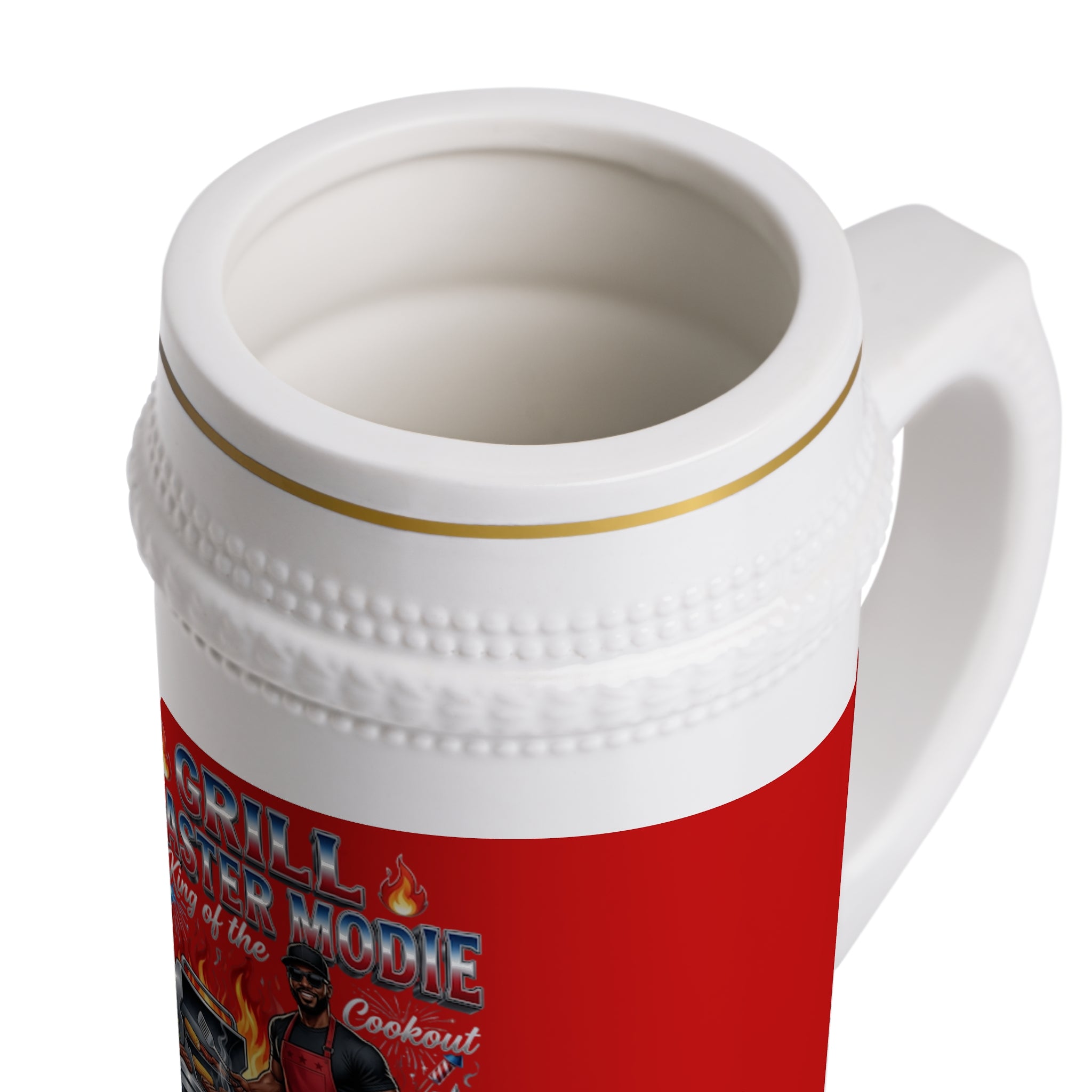 Grill Master Mode Beer Stein Mug — 'King of the Grill' BBQ Gift