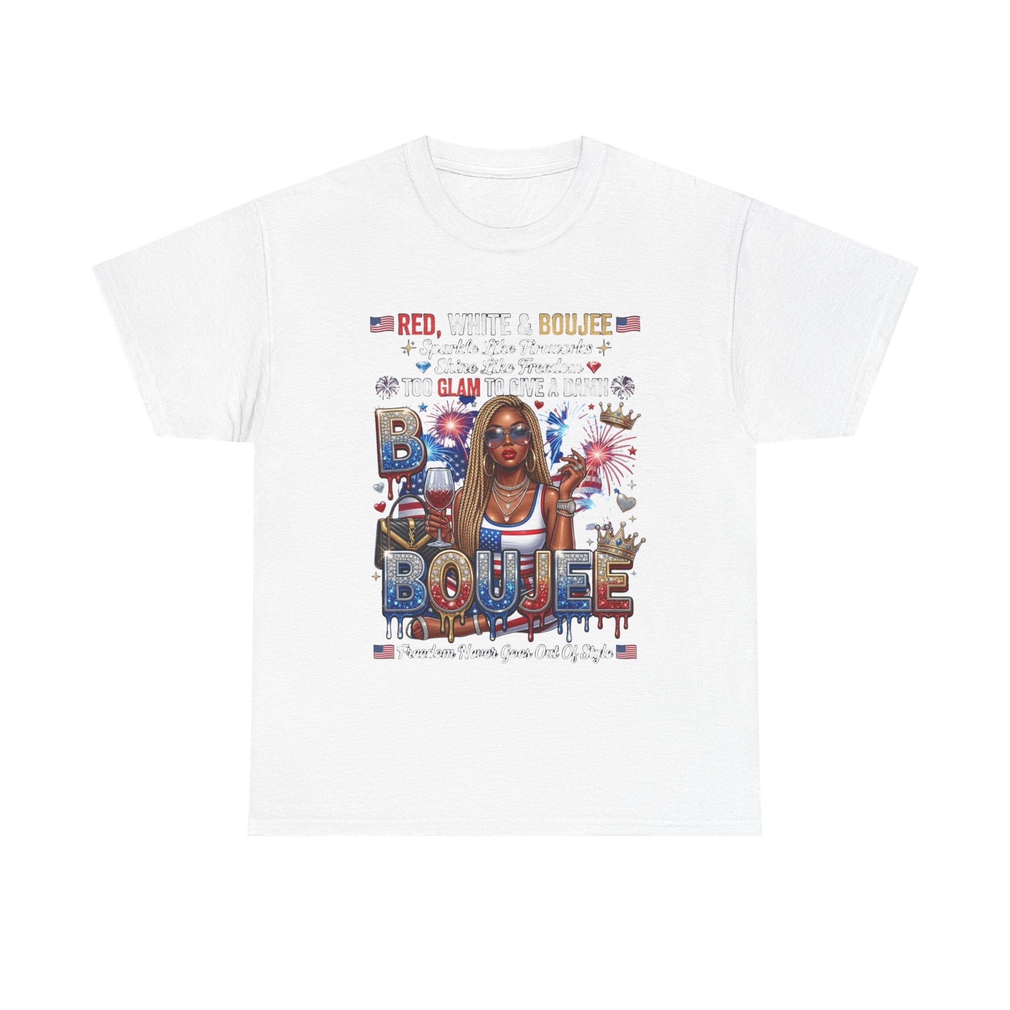 Boujee Babe Tee — Patriotic Glam 'Boujee' Graphic T-Shirt
