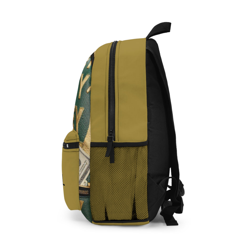 Money Print Personalized Backpack — 'MONEY' Design with Custom Name (Emmanuel)