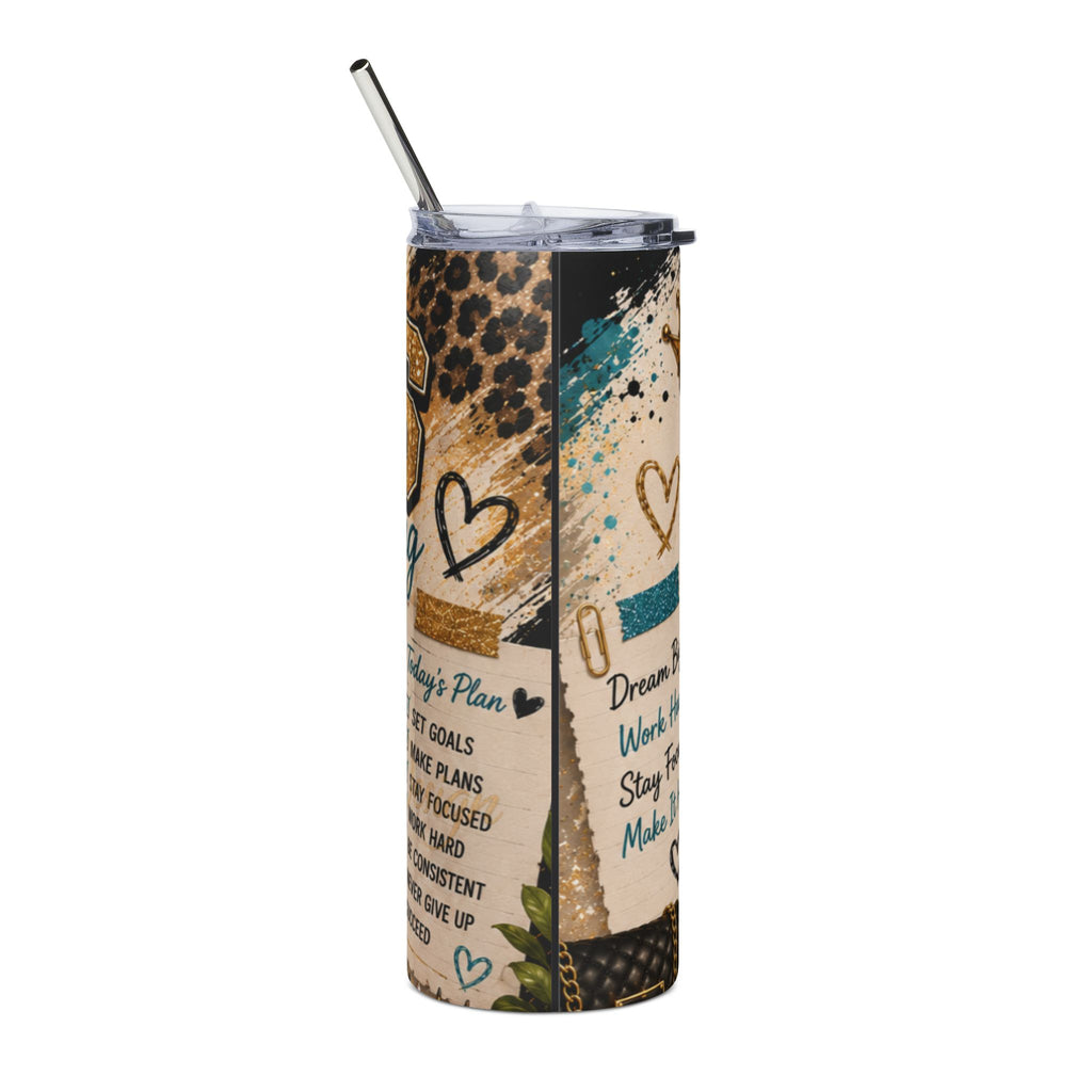 Boss in the Making 20oz Stainless Steel Tumbler — Inspirational Afrocentric Design