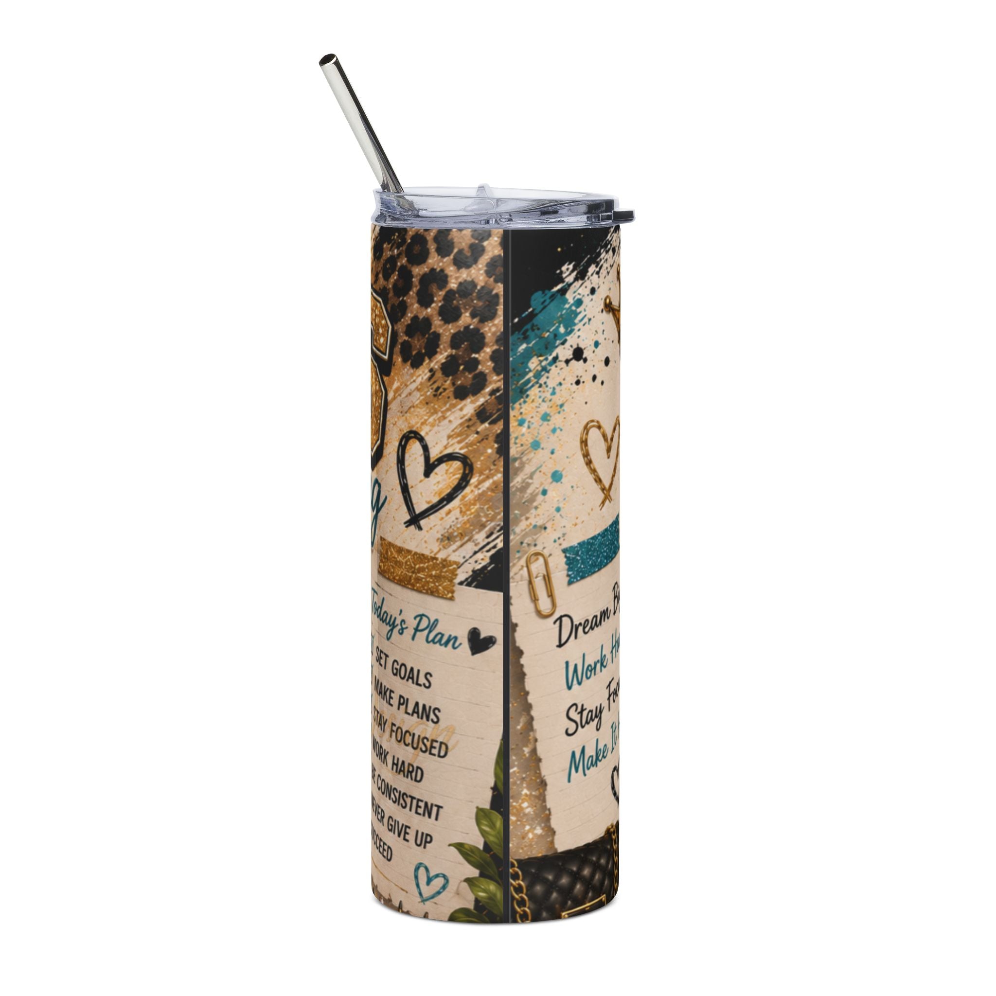 Boss in the Making 20oz Stainless Steel Tumbler — Inspirational Afrocentric Design