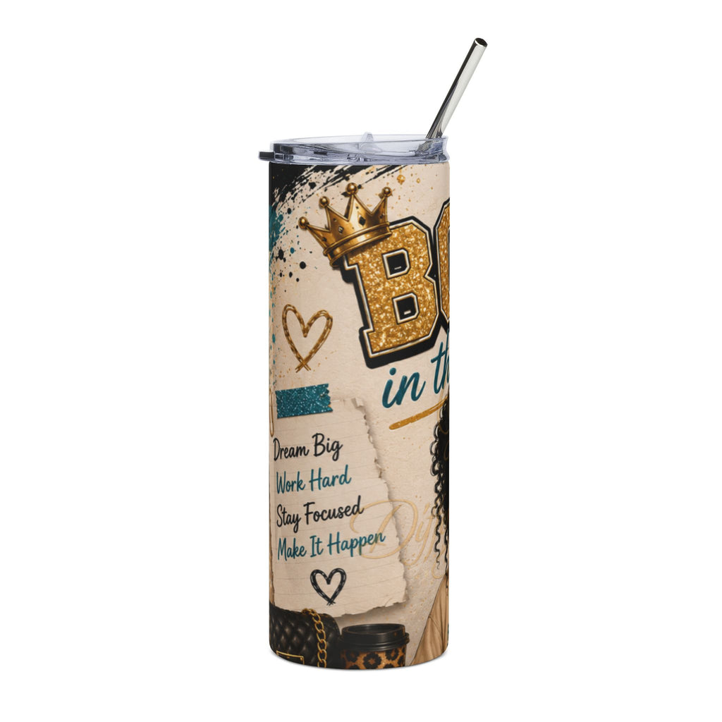 Boss in the Making 20oz Stainless Steel Tumbler — Inspirational Afrocentric Design