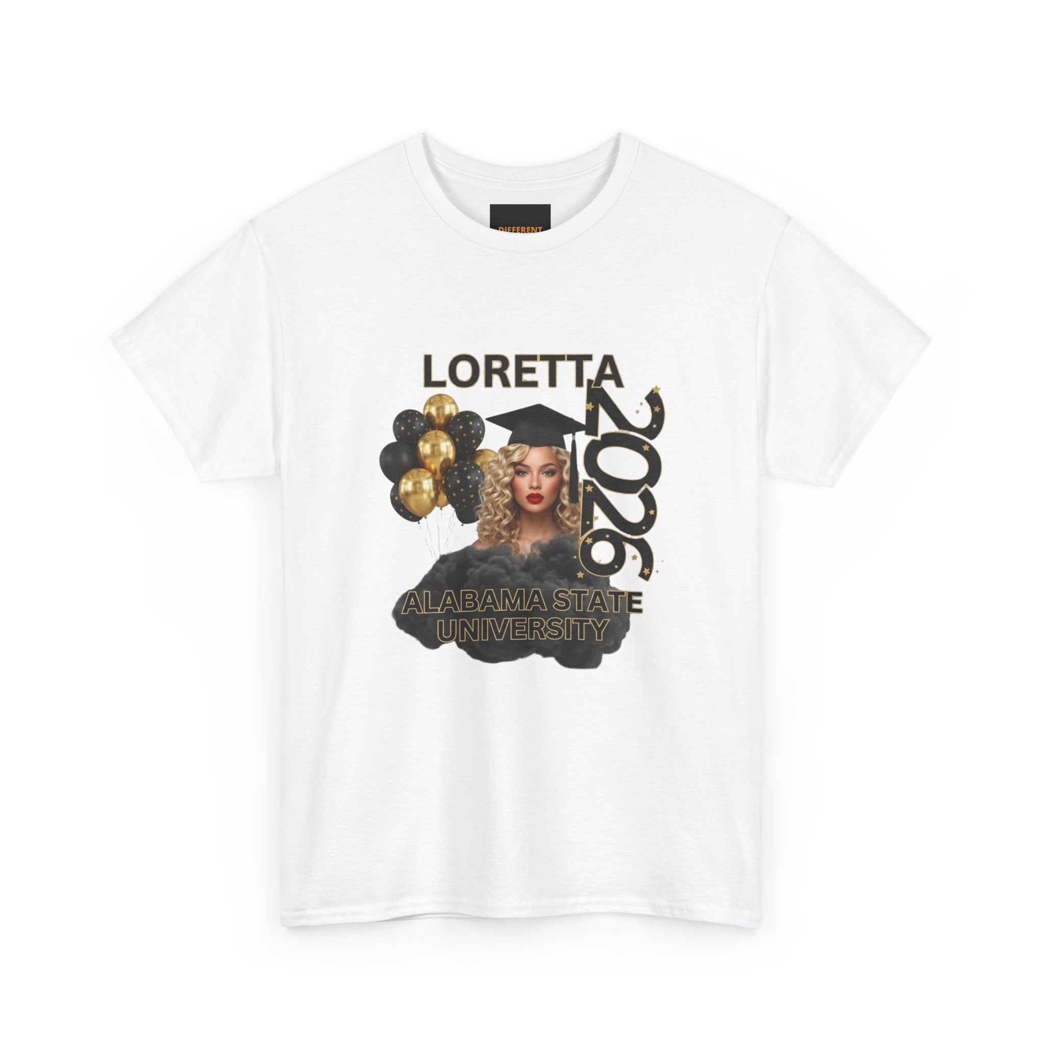 Graduation 2026 Personalized Tee — "Loretta 2026" Celebration Shirt