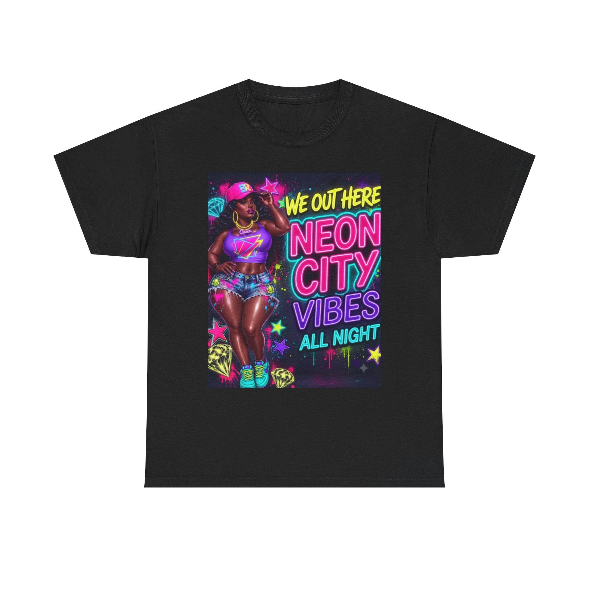 Neon City Vibes T‑Shirt — Retro Neon Club Graphic Tee