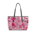 Pretty in Pink PU Shoulder Bag - Pink Tote with 'Pretty in Pink' Graphic