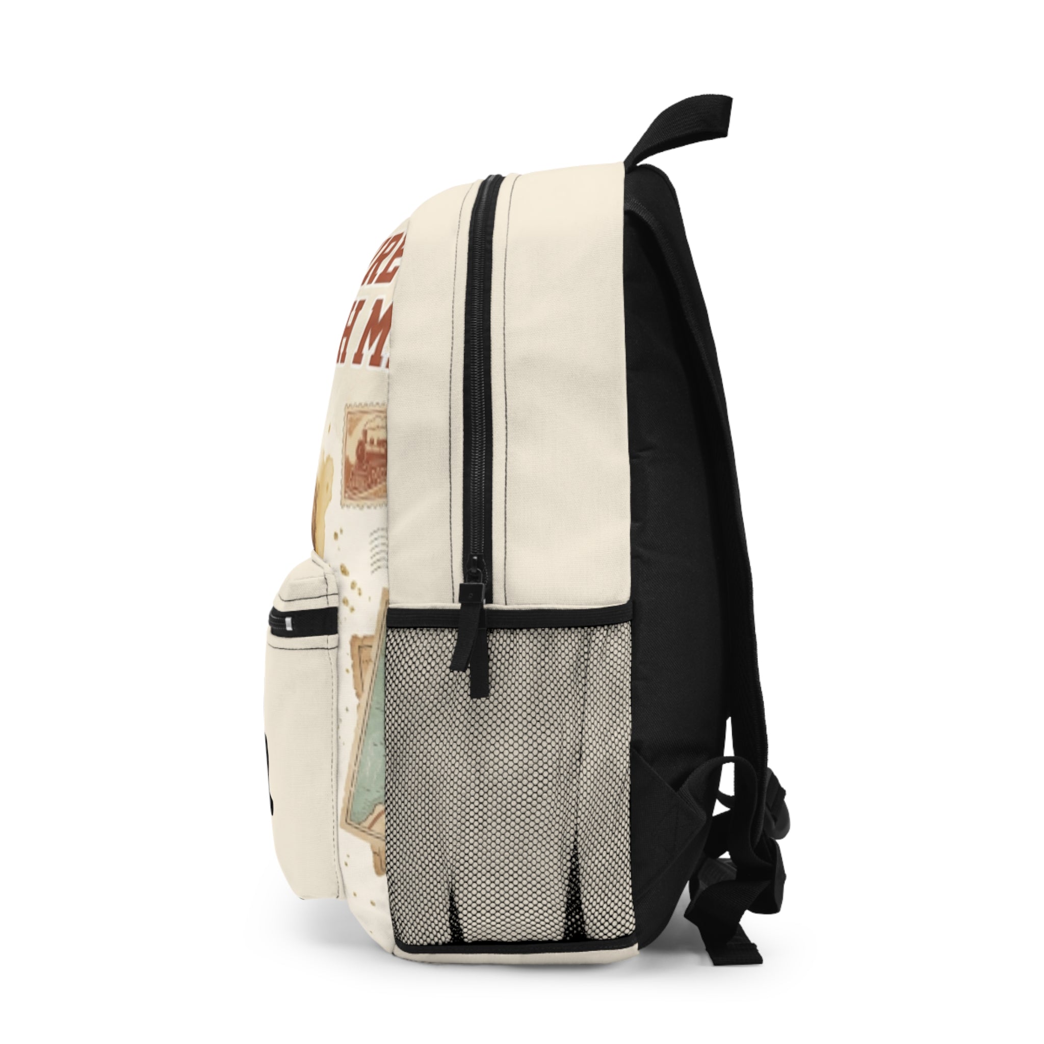 Personalized 'Adventure Starts With Me' Backpack — Custom Name Kids School Bag