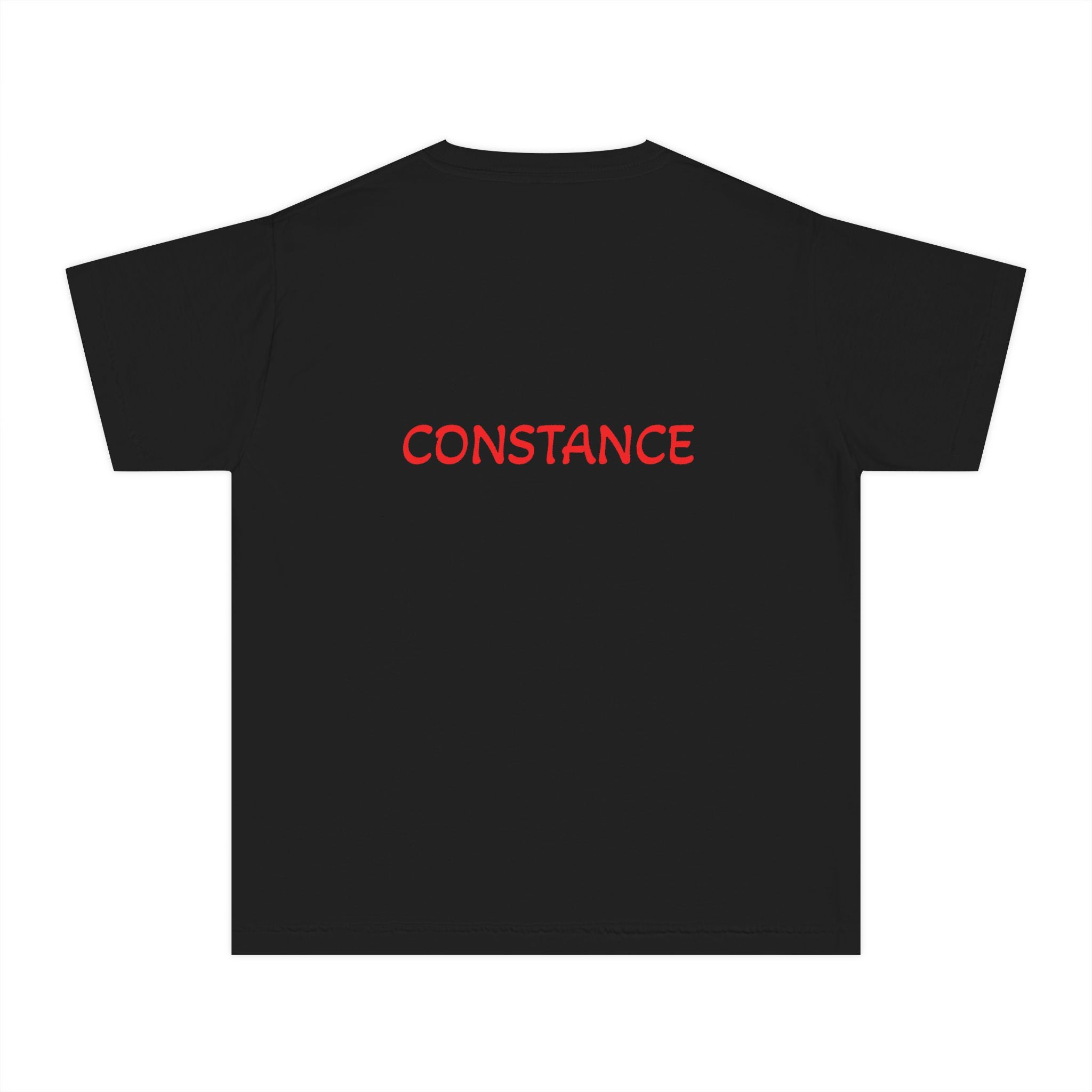 Youth Tee — "It's a Crazy Birthday" Graphic Shirt with Red Lips & Name Backing (Constance)