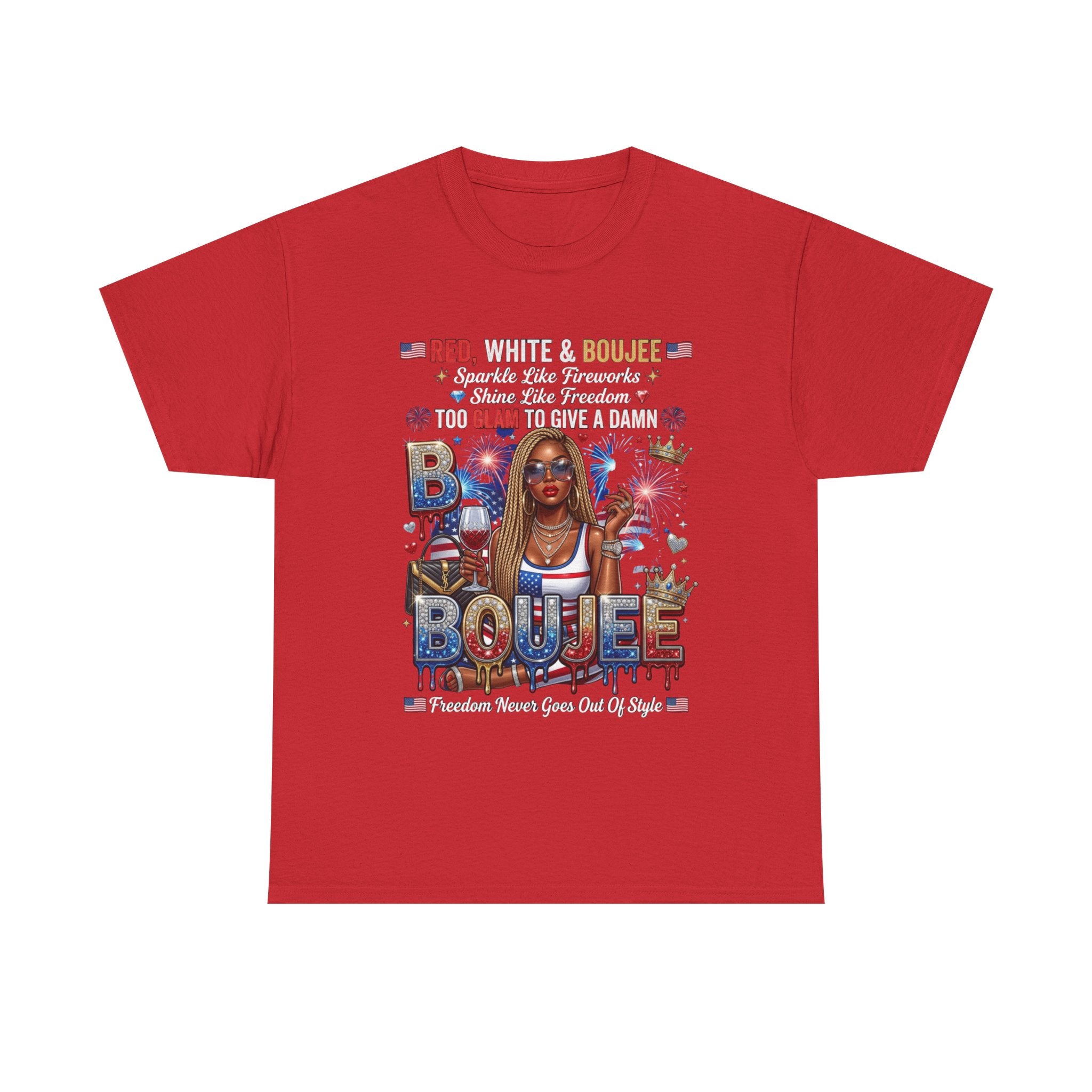 Boujee Babe Tee — Patriotic Glam 'Boujee' Graphic T-Shirt