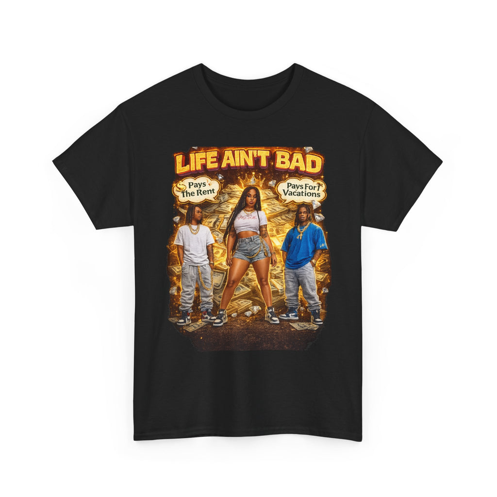 Life Ain't Bad T-Shirt — Vintage Crew Graphic Tee