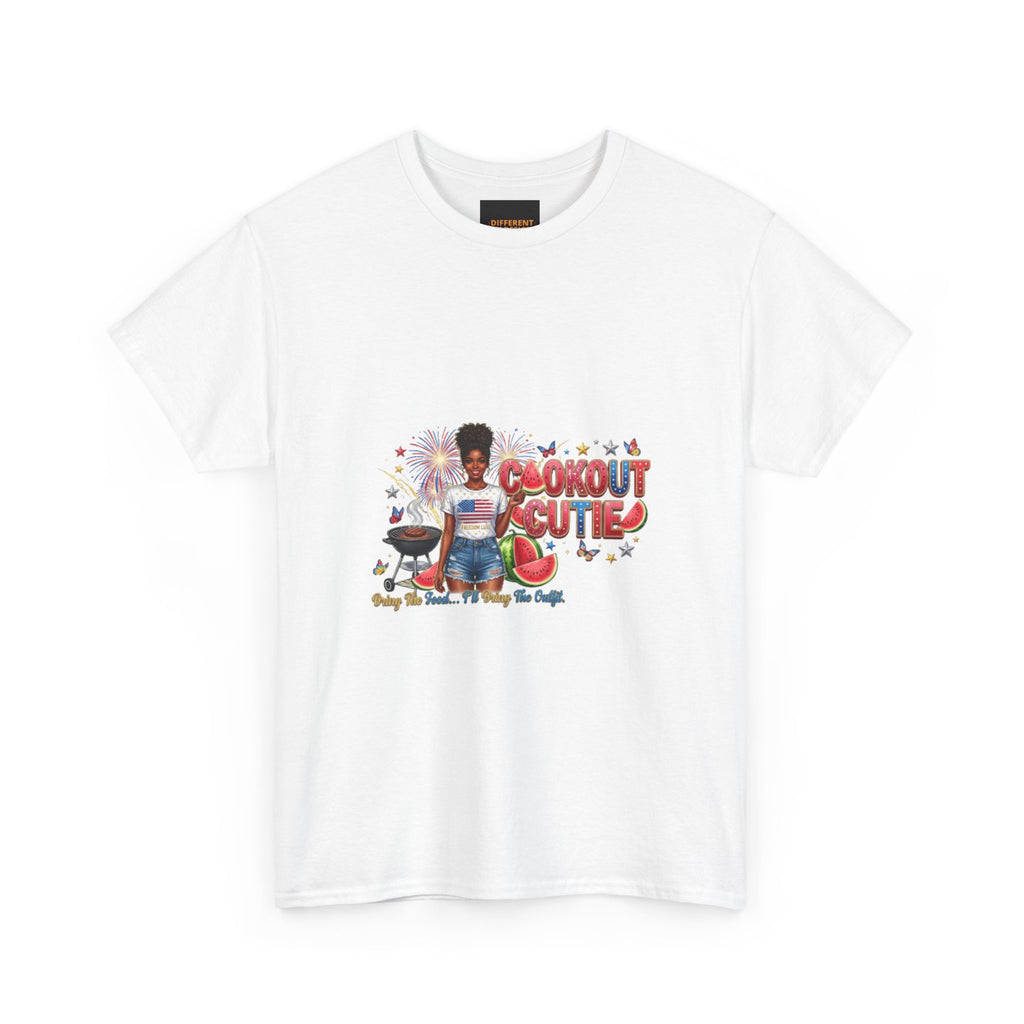 Cookout Cutie T-Shirt – Black Girl BBQ Party Graphic Tee