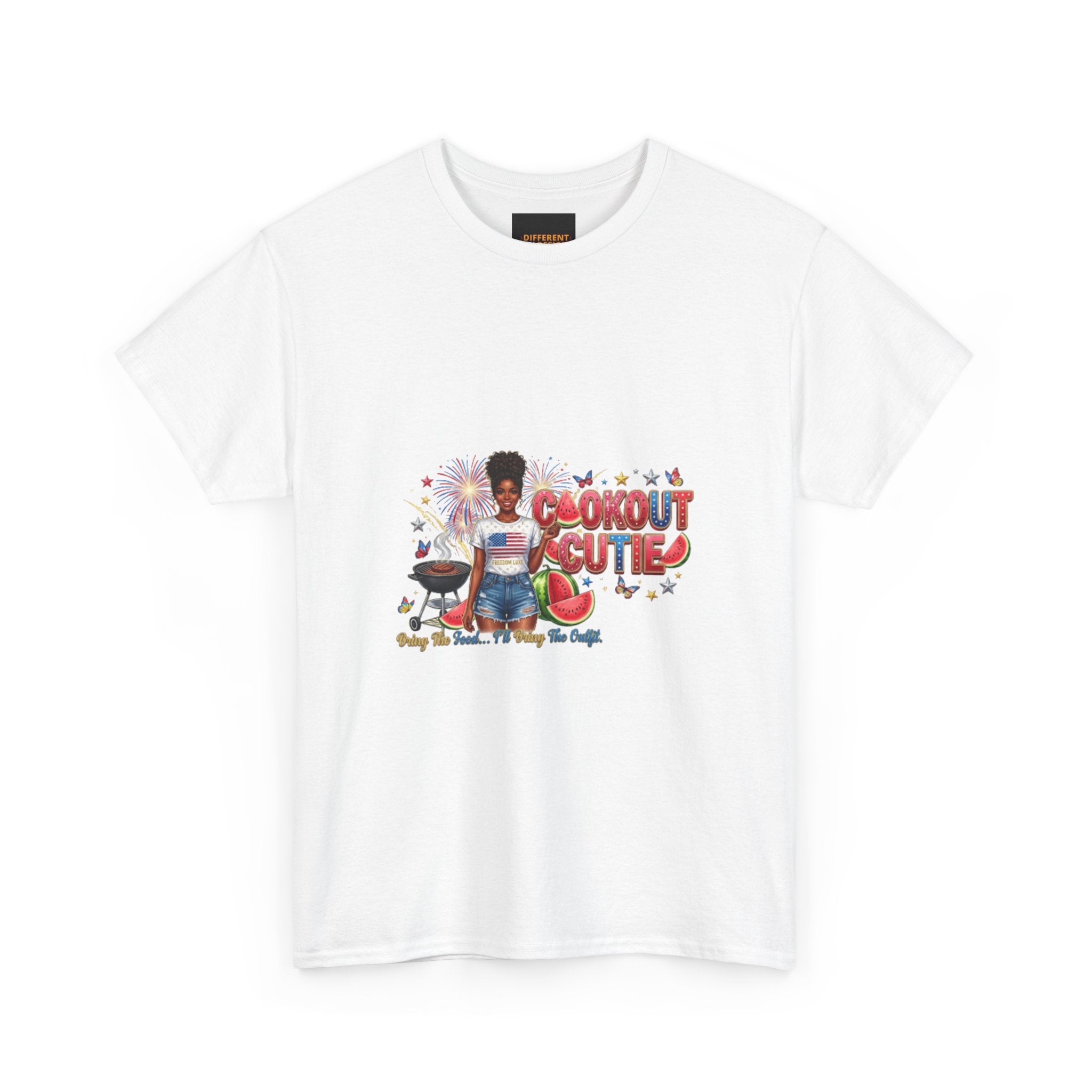 Cookout Cutie T-Shirt – Black Girl BBQ Party Graphic Tee