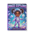 Space Explorer Softcover Journal — Cute Little Luxe Girls Astronaut Notebook