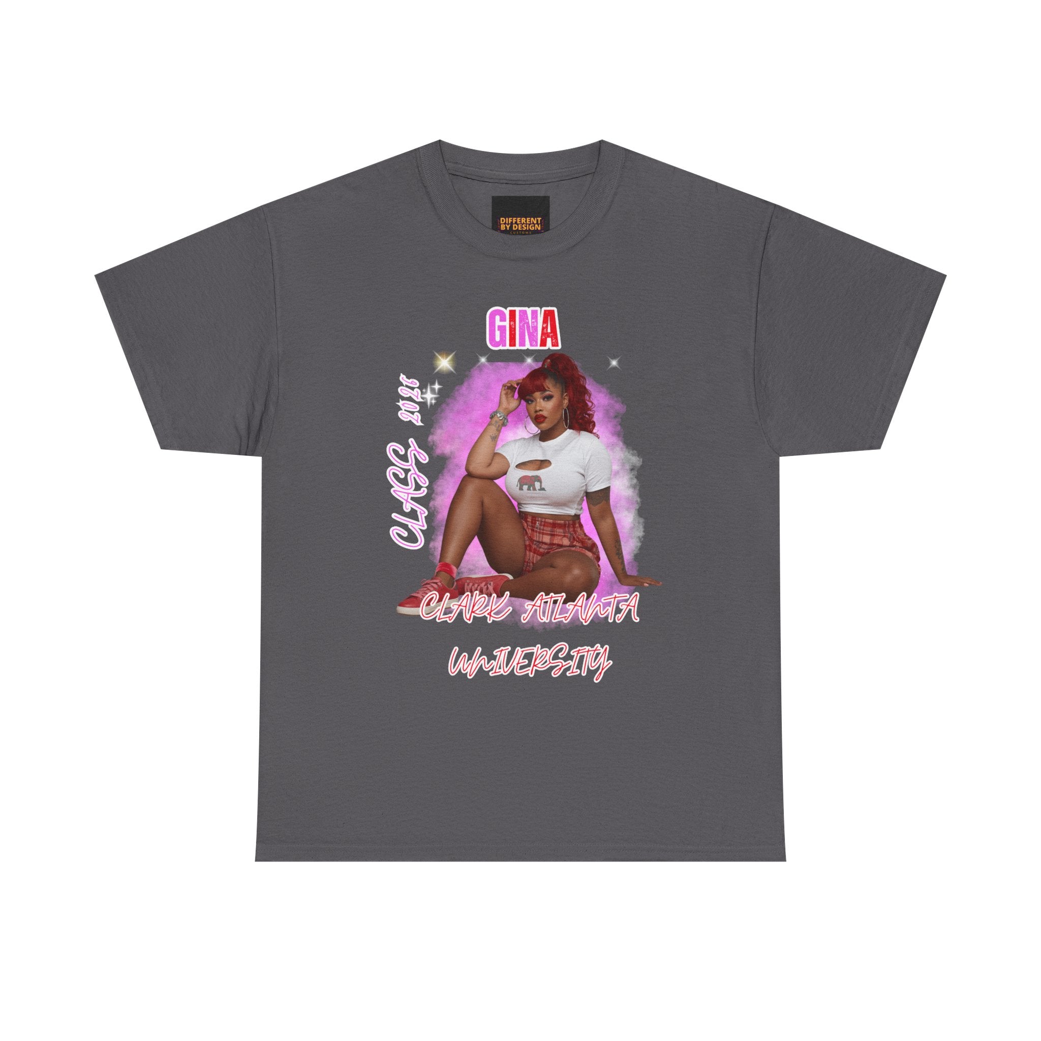 Gina Retro Pinup Tee – Cute Latina University Graphic T-Shirt