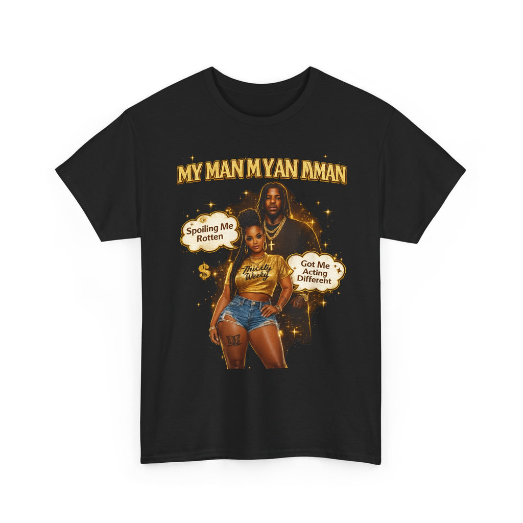 My Man My Ian Ian Graphic Tee — Retro 90s R&B Vibe "Spoiling Me Rotten" Shirt
