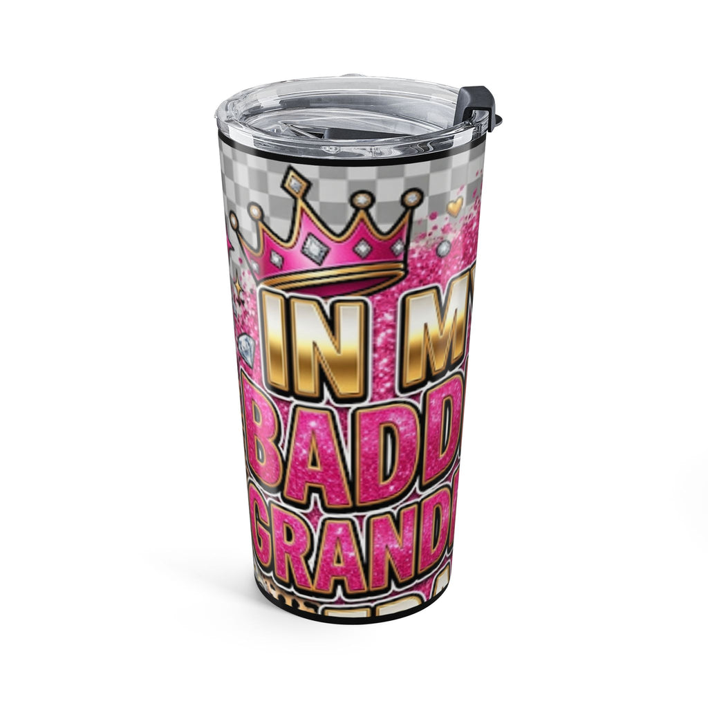 20oz Tumbler — "My Baddie Grandma" Leopard Pink Travel Cup