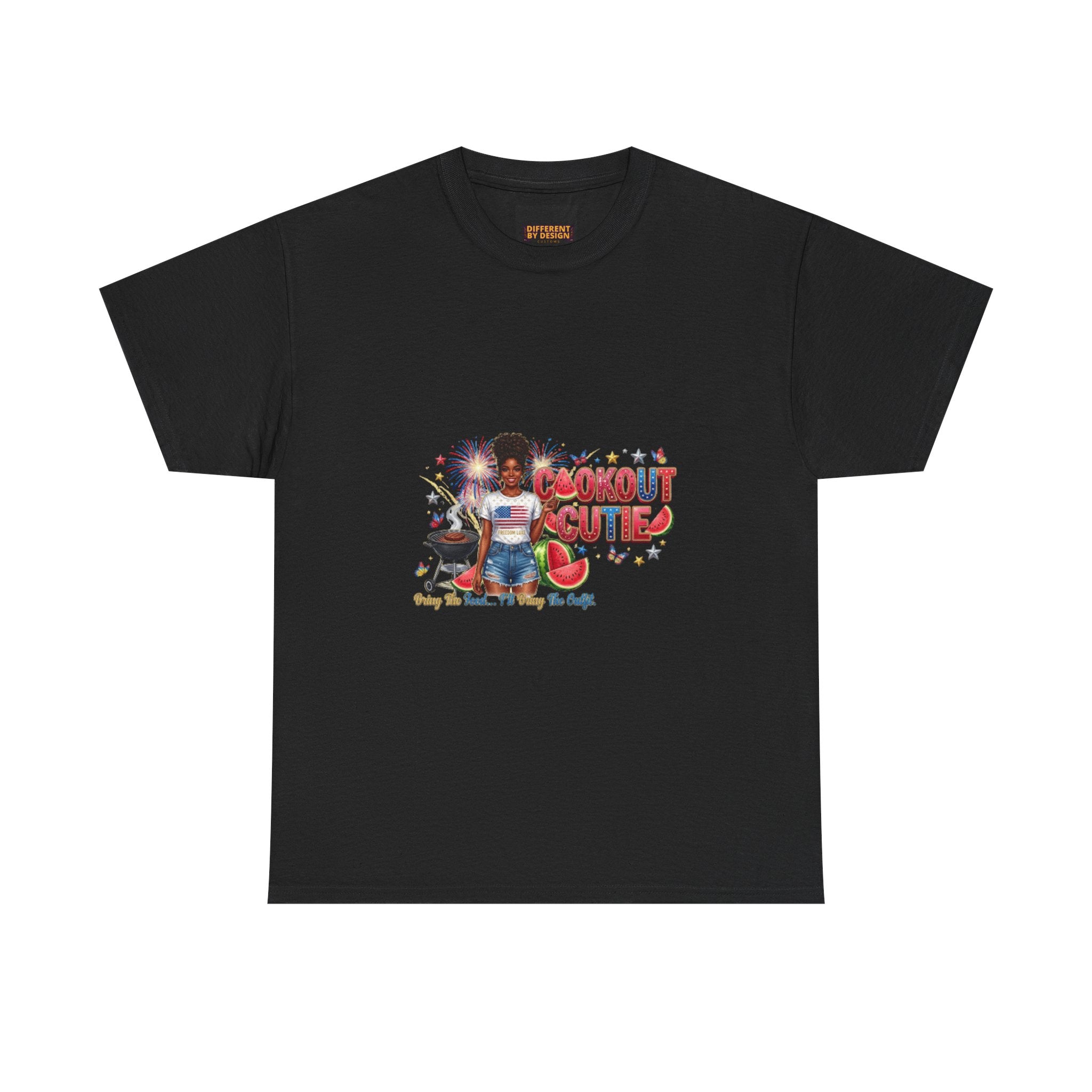 Cookout Cutie T-Shirt – Black Girl BBQ Party Graphic Tee