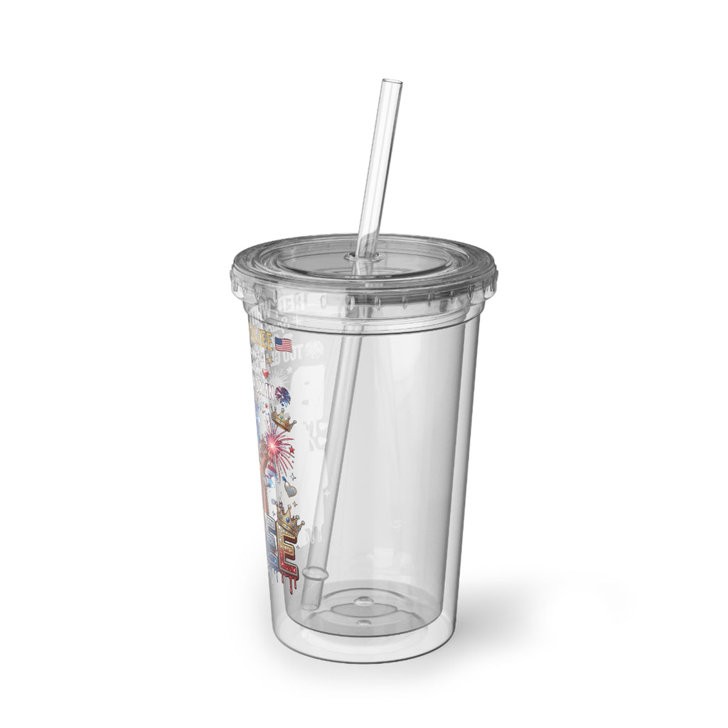 Boujee Summer Vibes Acrylic Cup – Insulated Straw Tumbler with 'Boujee' Graphic