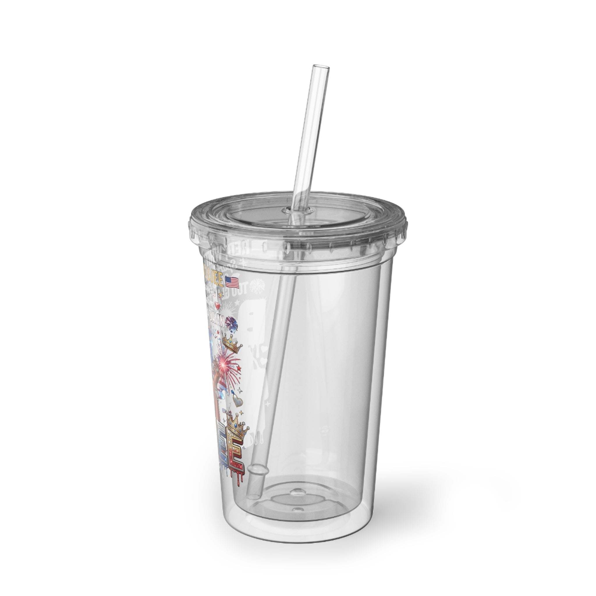 Boujee Summer Vibes Acrylic Cup – Insulated Straw Tumbler with 'Boujee' Graphic
