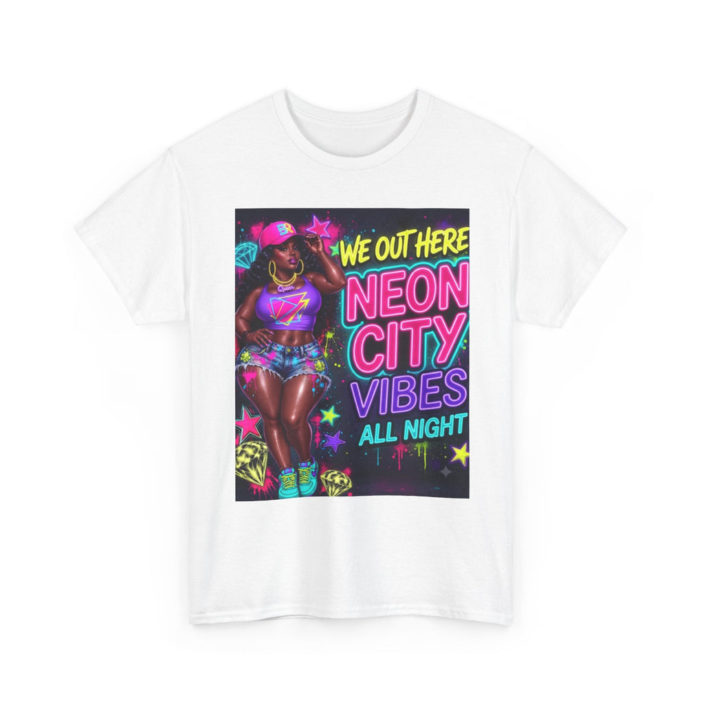 Neon City Vibes T‑Shirt — Retro Neon Club Graphic Tee