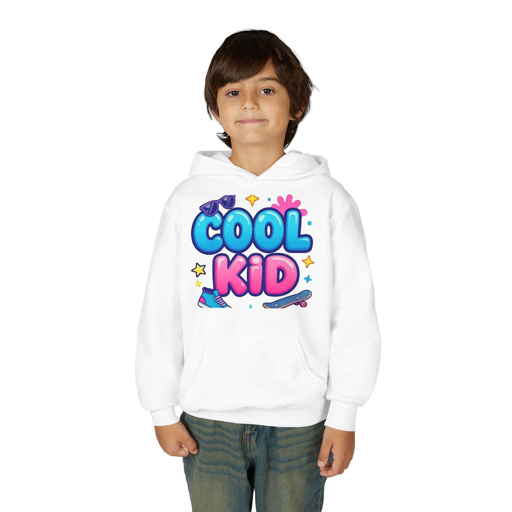 Cool Kid Youth Hoodie — Fun Colorful Skate & Sunglasses Graphic Sweatshirt