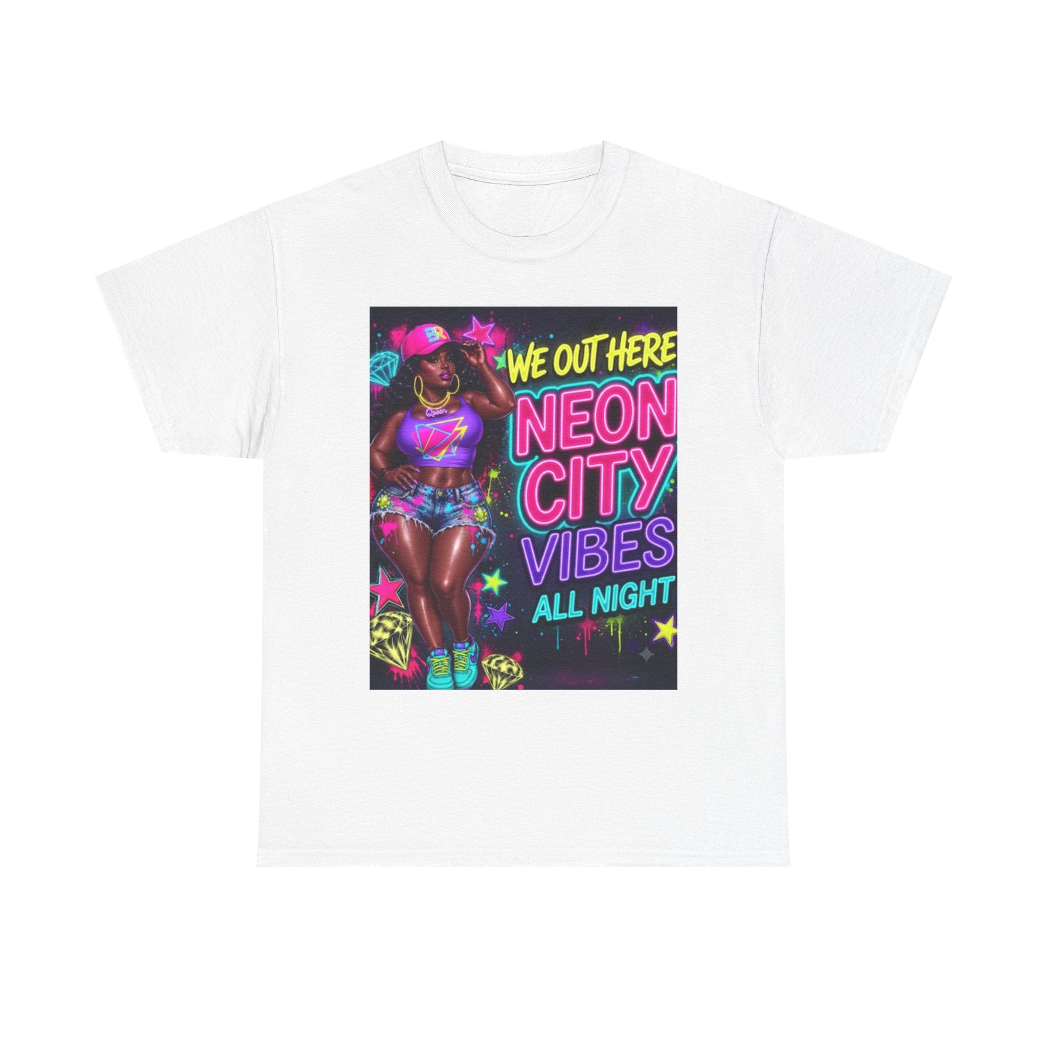 Neon City Vibes T‑Shirt — Retro Neon Club Graphic Tee