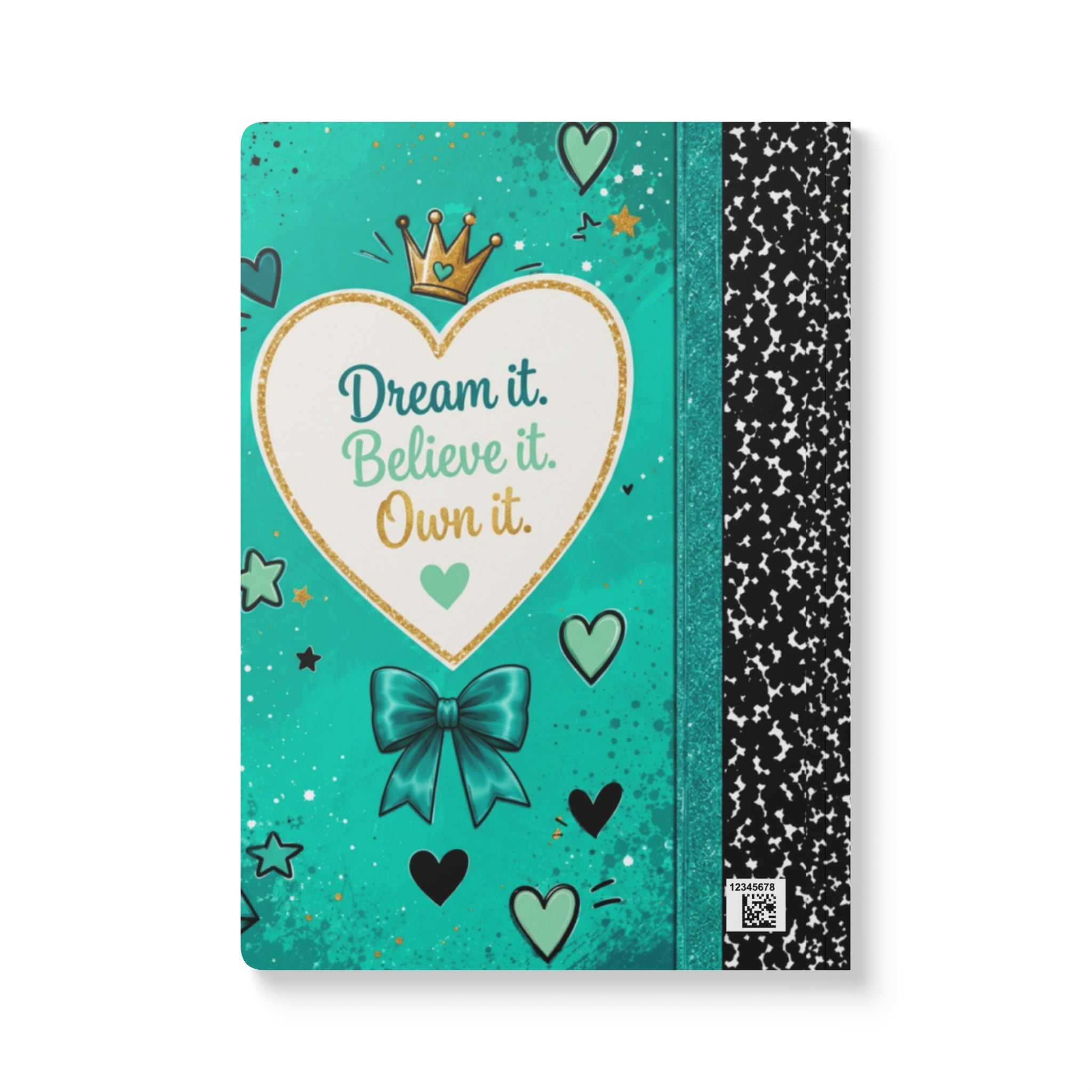 She Did That Composition Journal — "Dream It. Believe It. Own It." Empowerment Notebook for Girls